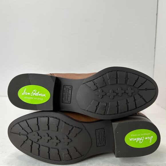 Sam Edelman Penny 2 Knee High Leather Boots Side Zip Whiskey Women's 7M/37 NWB - Picture 8 of 10